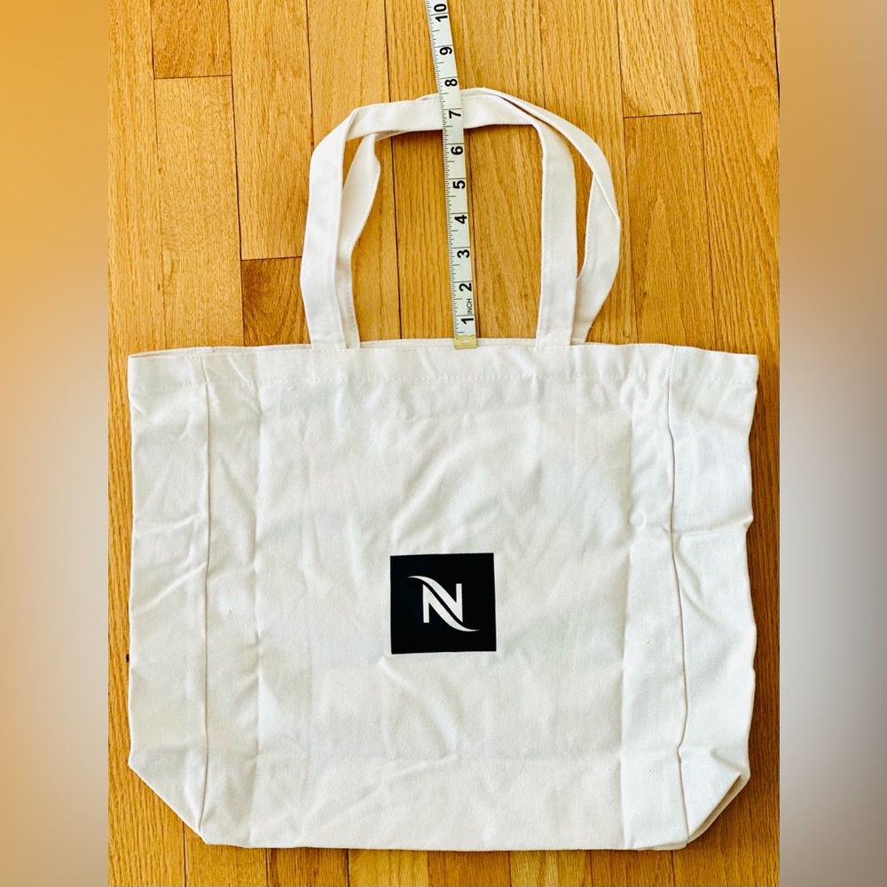 Nespresso Upcycled Canvas Tote Bag Cream-Colored NWT - Picture 9 of 9